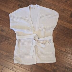 Old Navy Belted Sweater Vest Light Grey Womens M